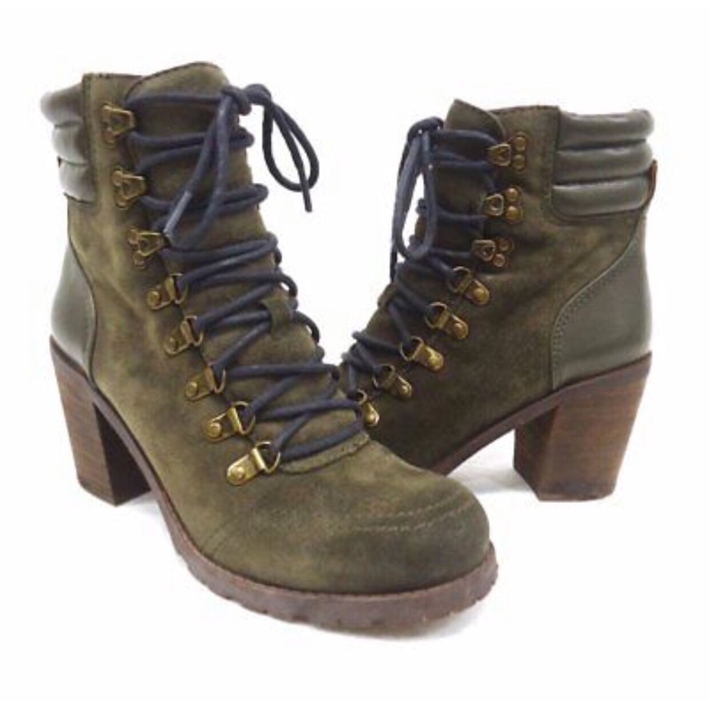 Lucky Brand Chunky Heel Booties